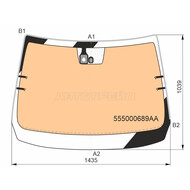 Стекло лобовое FUYAO Полный обогрев. Д/Д Молдинг с2023г для Omoda S5 (509000465AA)