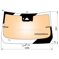 Стекло лобовое FUYAO Д/Д Полный обогрев Молдинг Камера для Chery Arrizo 8 (555000669AA,)