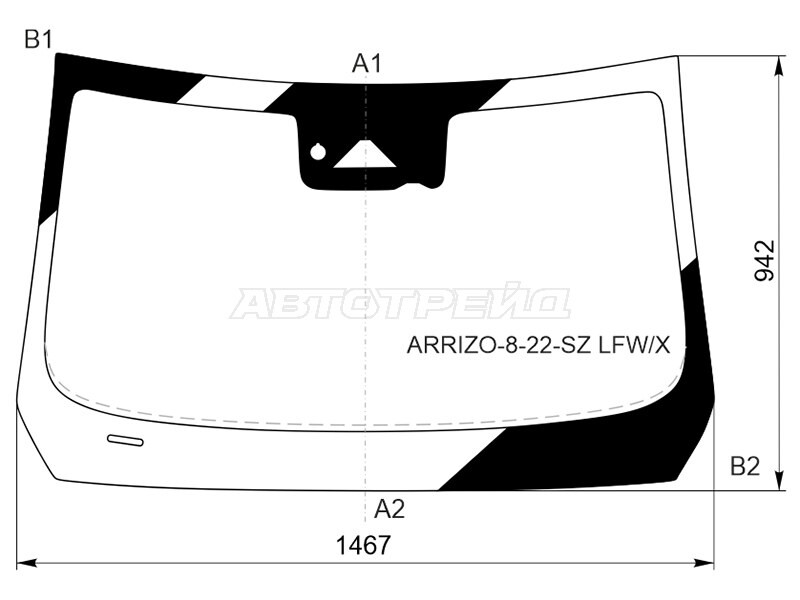 Стекло лобовое XYG Д/Д Полный обогрев Молдинг Камера для китайского автомобиля Chery Arrizo 8 (555000669AA,)