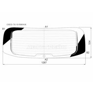 Стекло заднее XYG для Exeed TXL  (TXL-19 RW/H/X)