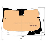 Стекло лобовое с Д.Д. молдинг полный обогрев FUYAO для Exeed TXL  (555000162AA)