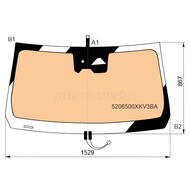 Стекло лобовое полный обогрев Д/Д 2 Камеры FUYAO для Tank 500  (: 5206500XKV3BA)